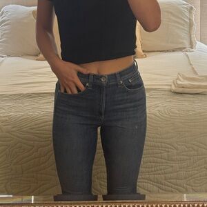 Rag & Bone high rise ankle skinny